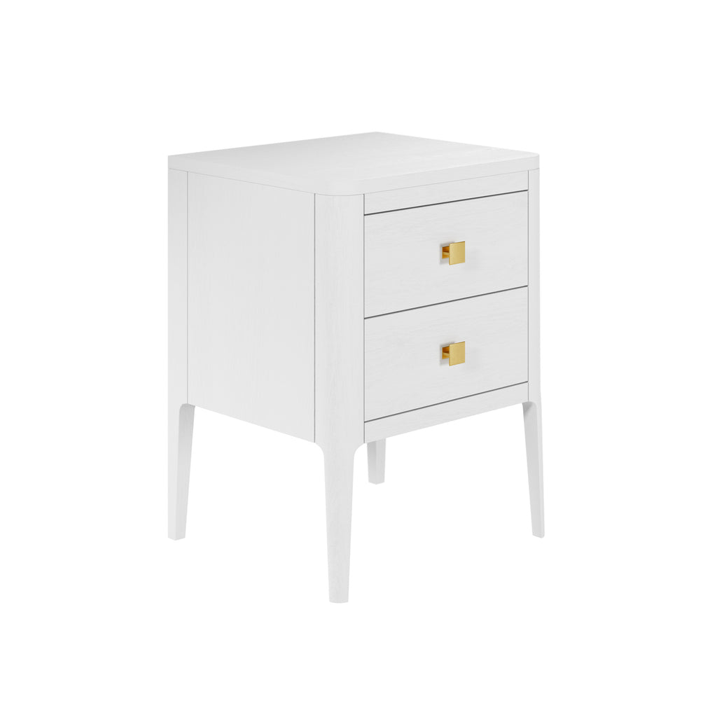 Amelie Bedside White two Drawers