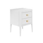 Amelie Bedside White two Drawers