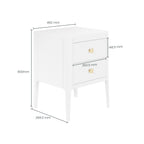 Amelie Bedside White two Drawers