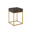 Raphia Bedside Brown Shagreen