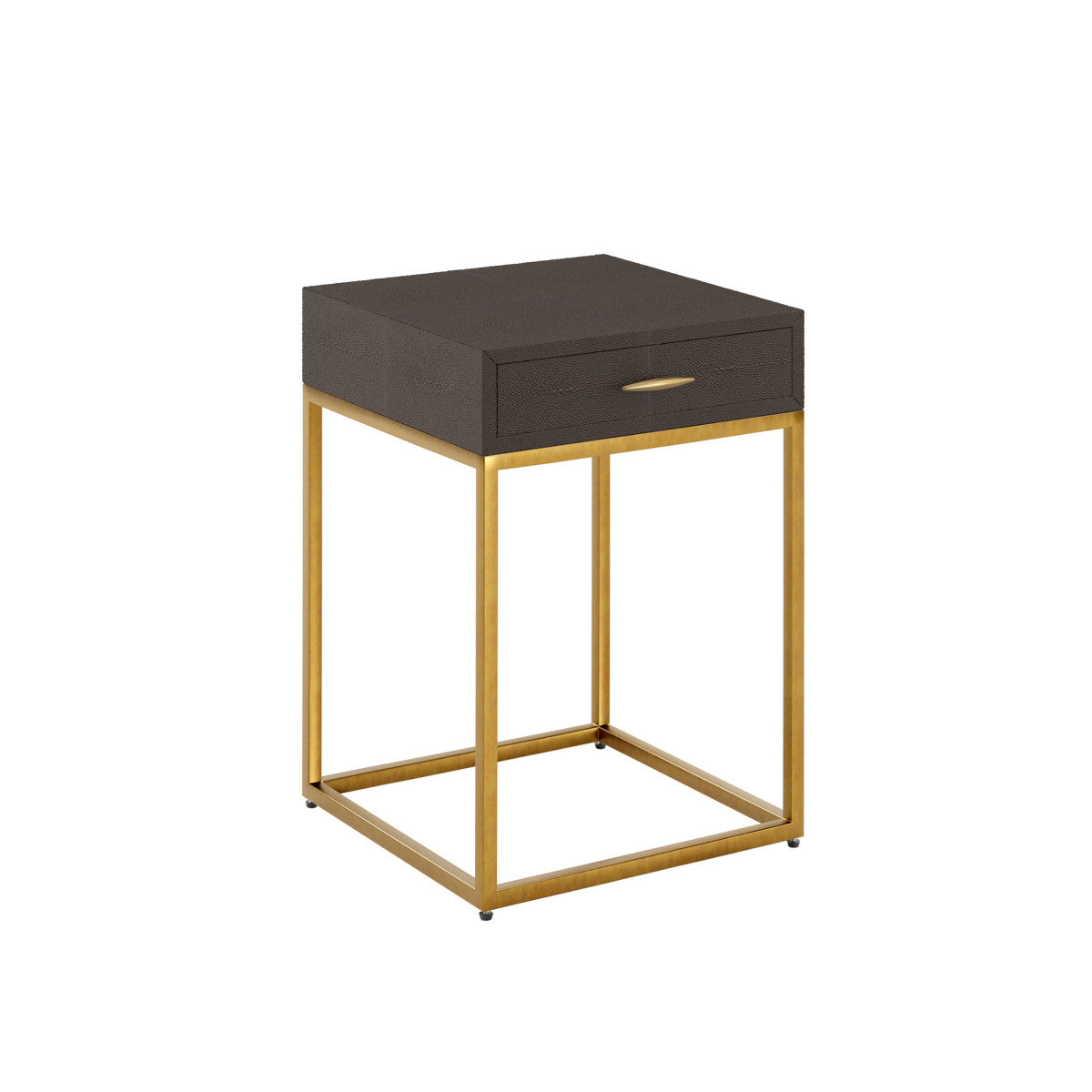 Raphia Bedside Brown Shagreen