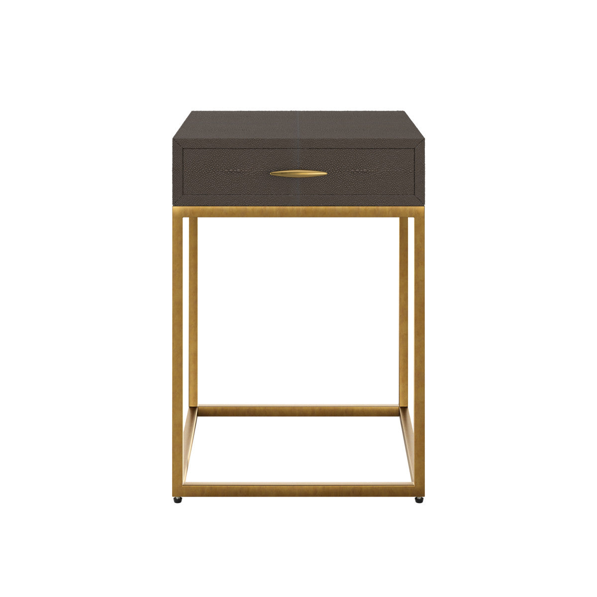 Raphia Bedside Brown Shagreen
