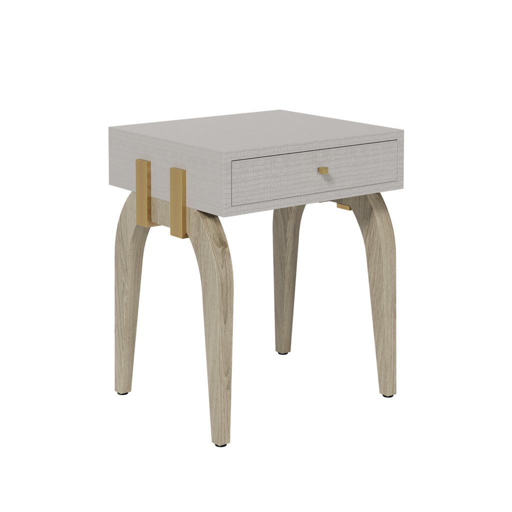 Beck Crocodile Style Bedside Table