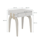 Beck Crocodile Style Bedside Table