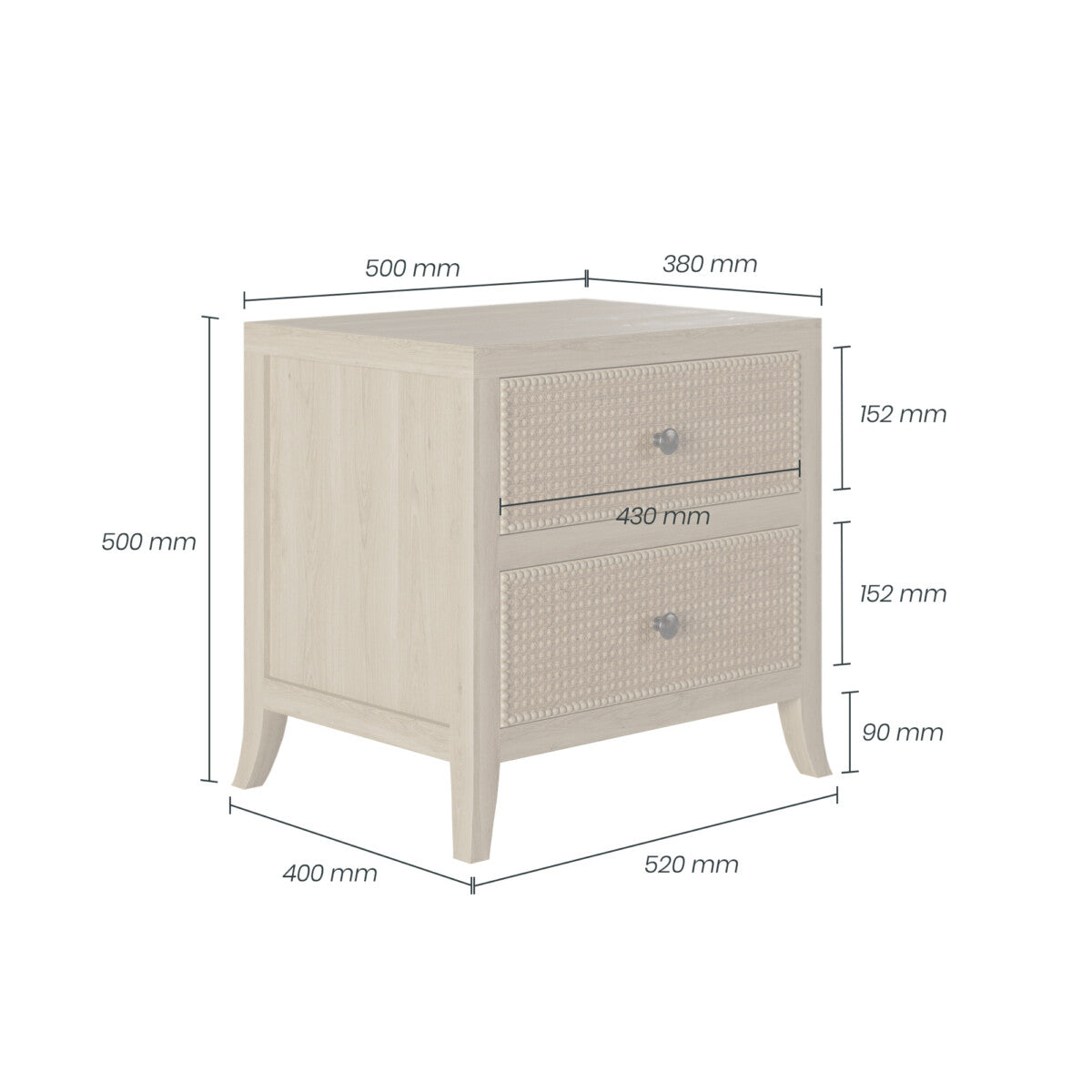 Swoon Bedside Two Drawers