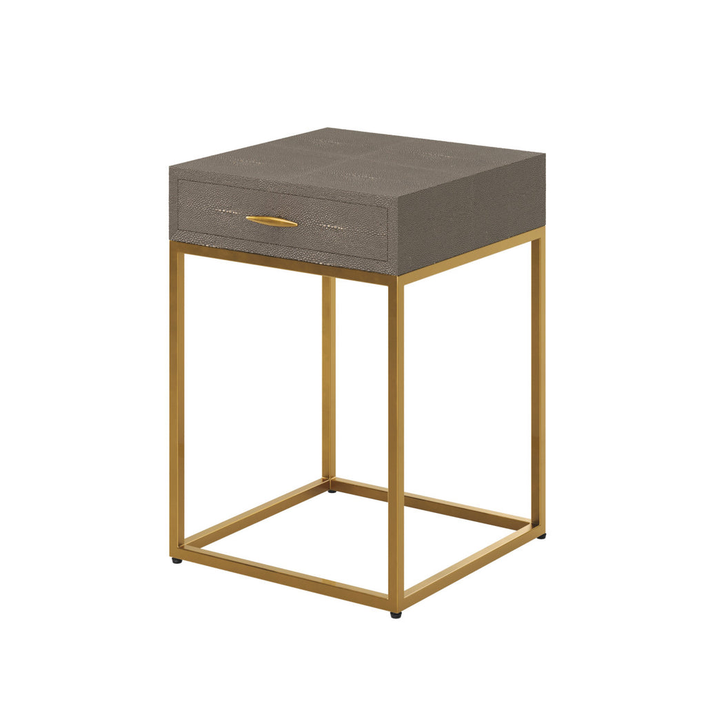 Raphia Bedside Grey Shagreen