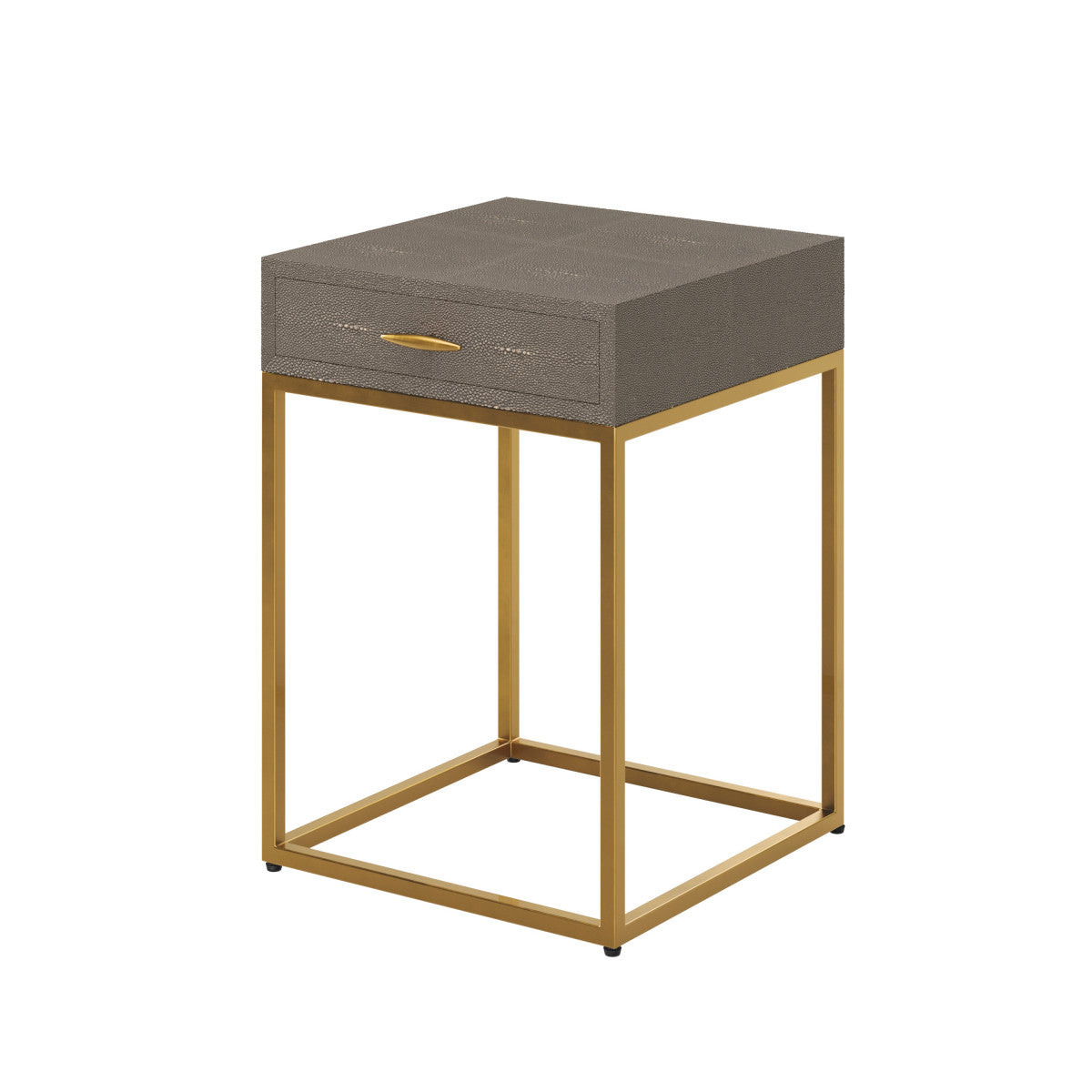 Raphia Bedside Table Grey Shagreen