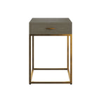 Raphia Bedside Table Grey Shagreen