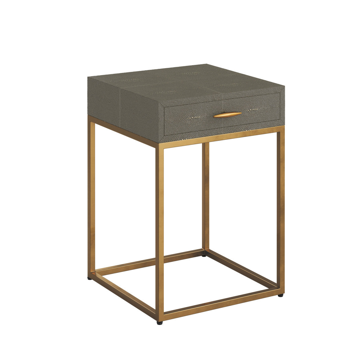 Raphia Bedside Table Grey Shagreen