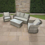 Ascot Grey Rattan Garden Lounge Set With Coffee Table