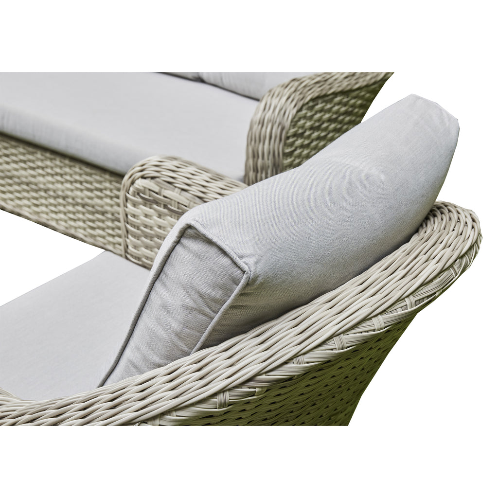 Ascot Grey Rattan Garden Lounge Set With Coffee Table