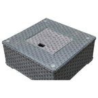 Fiji Grey Rattan Corner Sofa With Ice Bucket Coffee Table