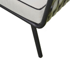 Valencia Aluminum And Rope Sofa Ceramic Coffee Table And Two Arm Chairs