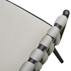 Valencia Aluminum And Rope Sofa Ceramic Coffee Table And Two Arm Chairs