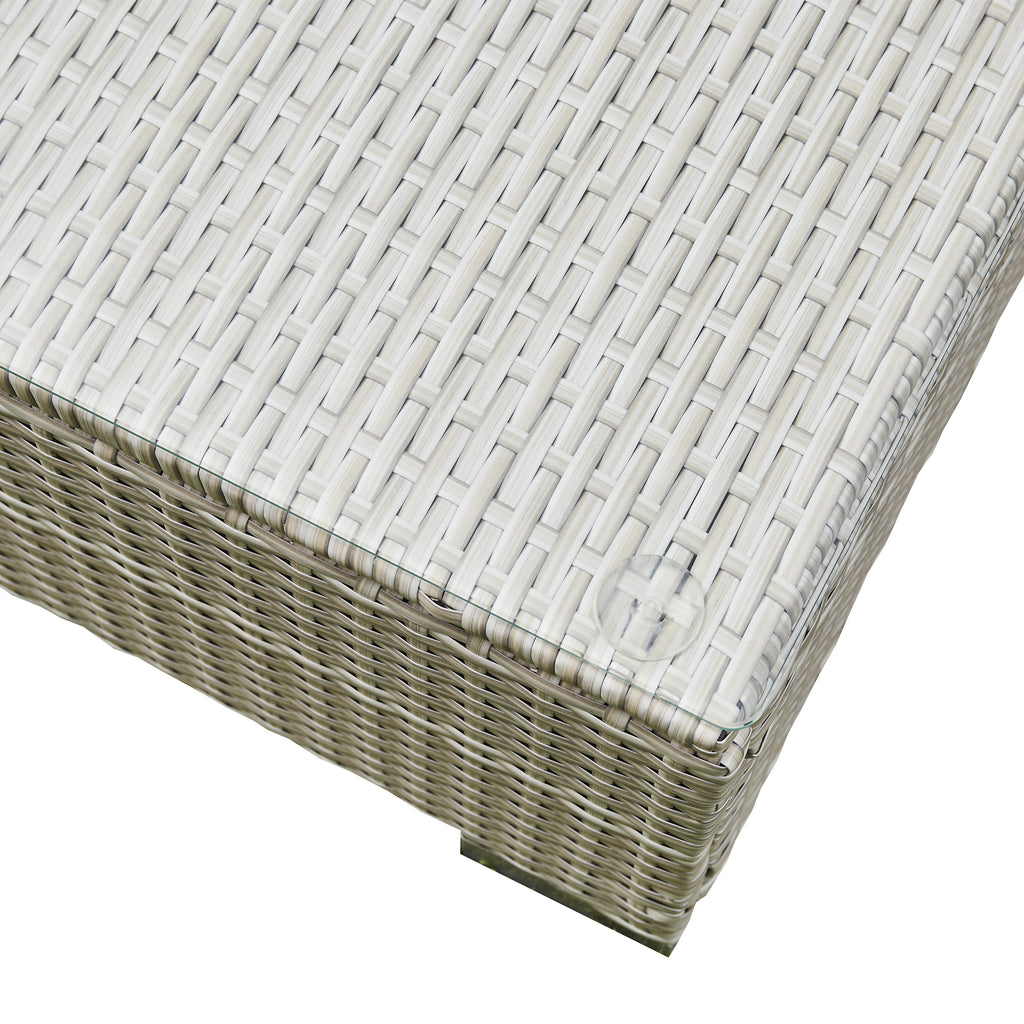 Hampton U Shaped Rattan Lounge Set With Coffee Table