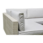 Hampton U Shaped Rattan Lounge Set With Coffee Table