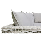 Sorrento Rattan Corner Sofa And Adjustable Fire Pit Table With Large And Small Bench