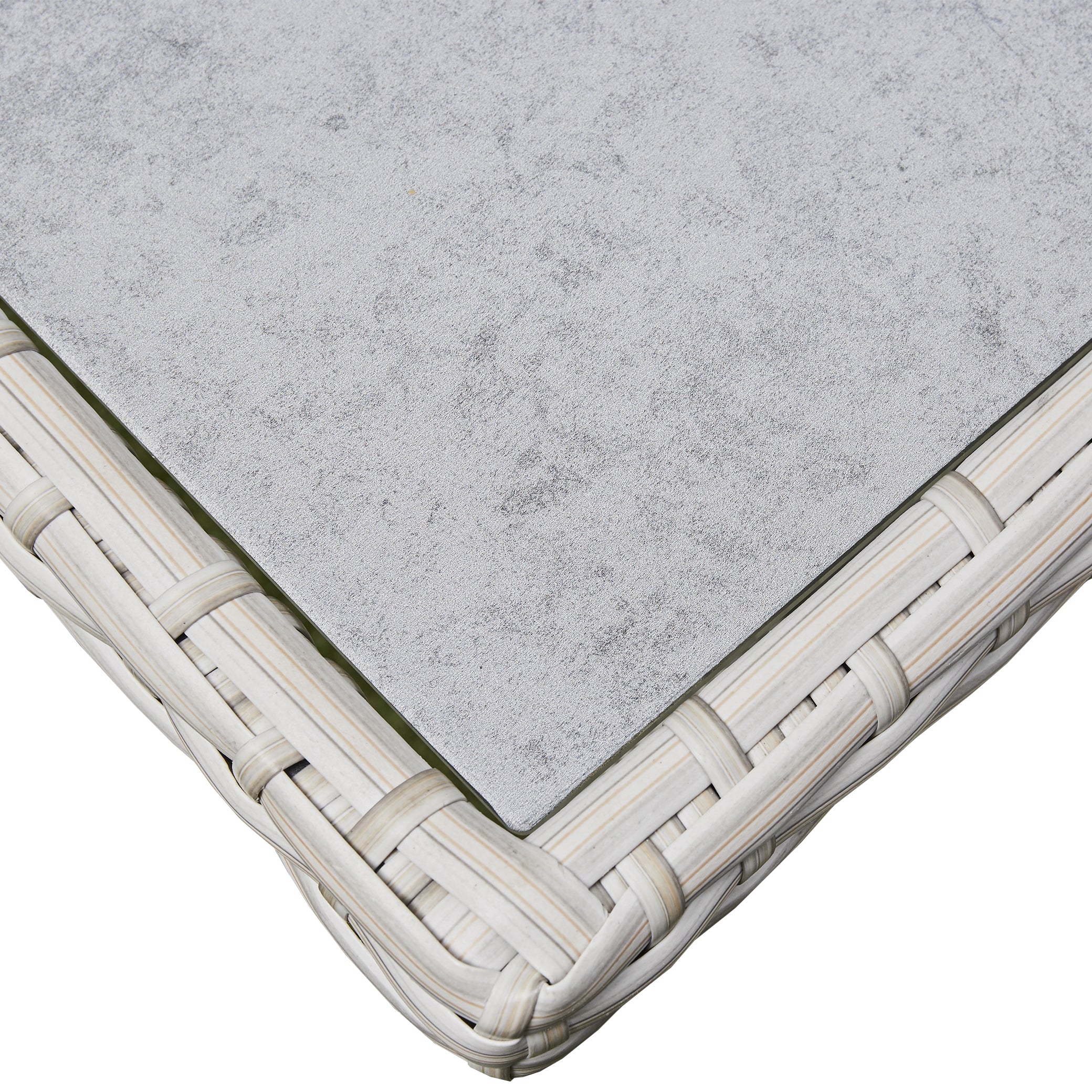 Sorrento Rattan Corner Sofa And Adjustable Fire Pit Table With Large And Small Bench