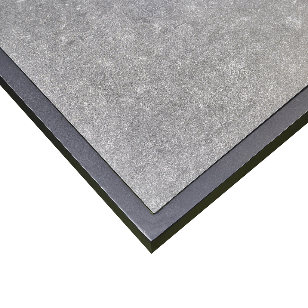 Paris Aluminium Garden Fire Pit Dining Table Two Benches And Two Arm Chairs