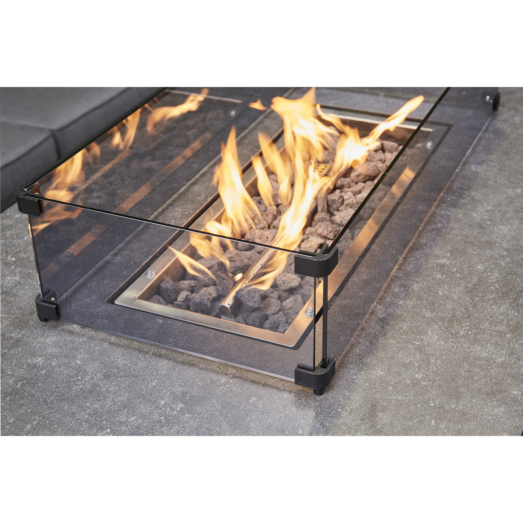 Paris Aluminium Garden Fire Pit Dining Table Two Benches And Two Arm Chairs