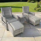 Rio Rattan Garden Lounge Chairs And Table