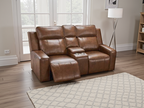 Barcelona Electric Recliner Sofa Brown 2 Seater
