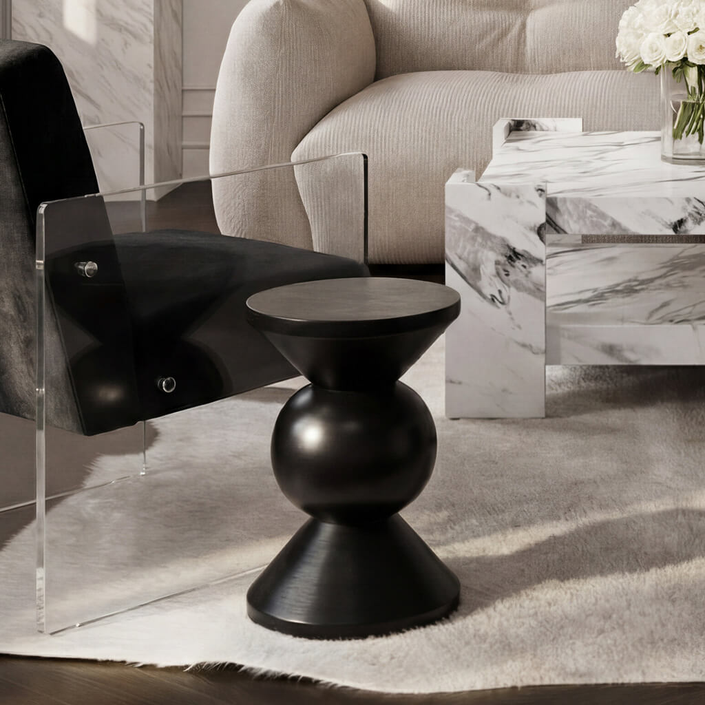 Baru Black Side Table