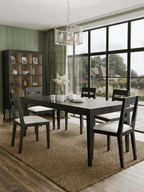 Barwick Charcoal & Soft Natural Fixed Dining Table