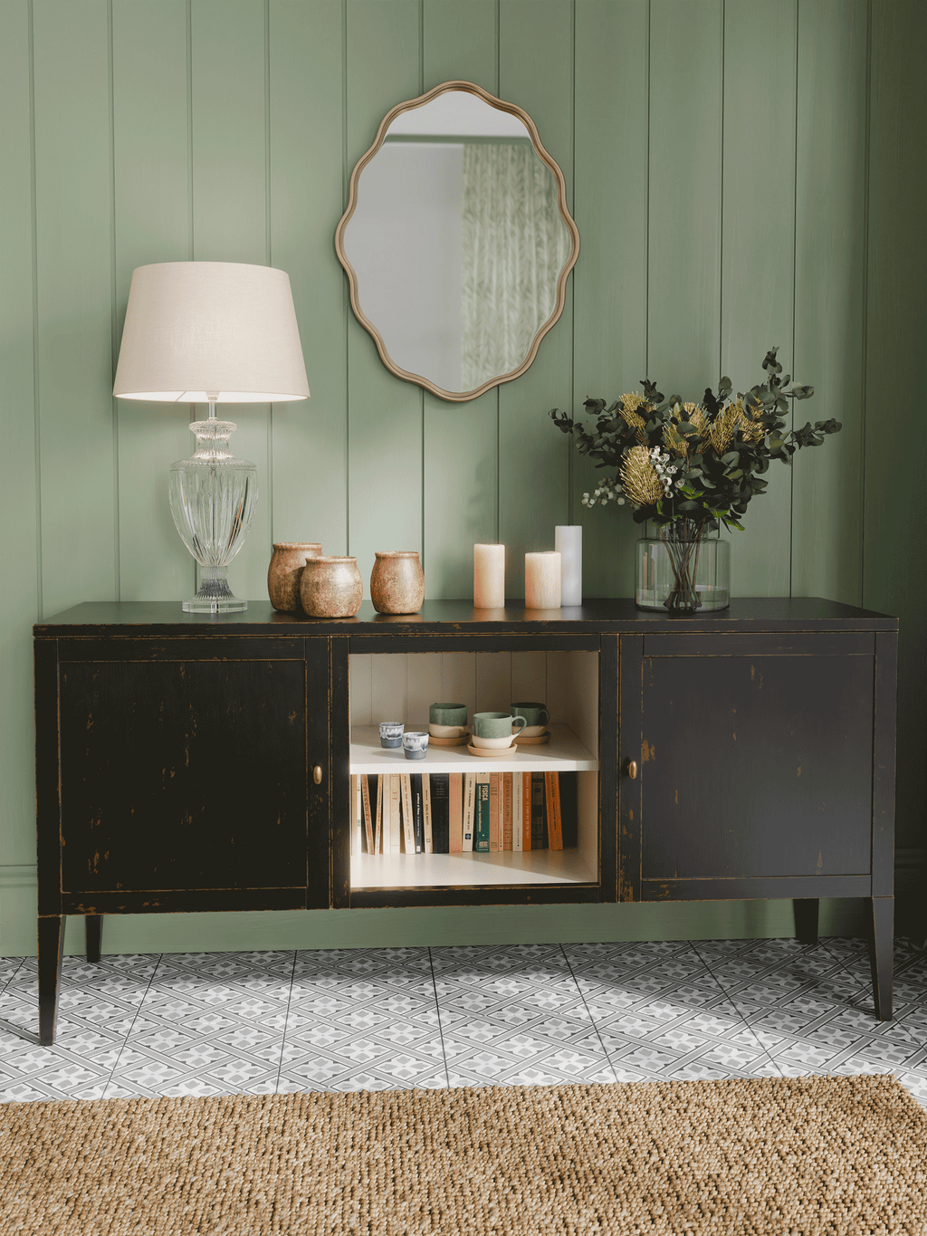 Barwick Charcoal & Soft Natural 2 Door Sideboard