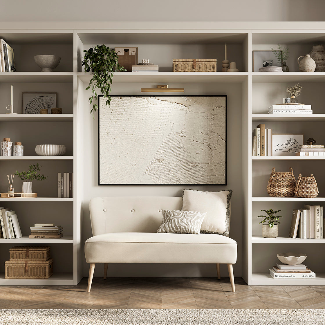 BEAU 2 SEATER SOFA SAND / BLONDE WOOD