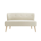 BEAU 2 SEATER SOFA SAND / BLONDE WOOD
