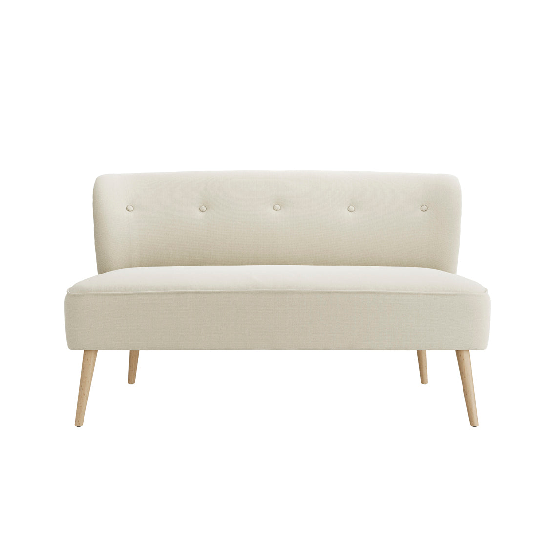 BEAU 2 SEATER SOFA SAND / BLONDE WOOD