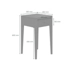 Pablo Bedside Black One Drawer