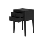 Pablo Bedside Black Two Drawers