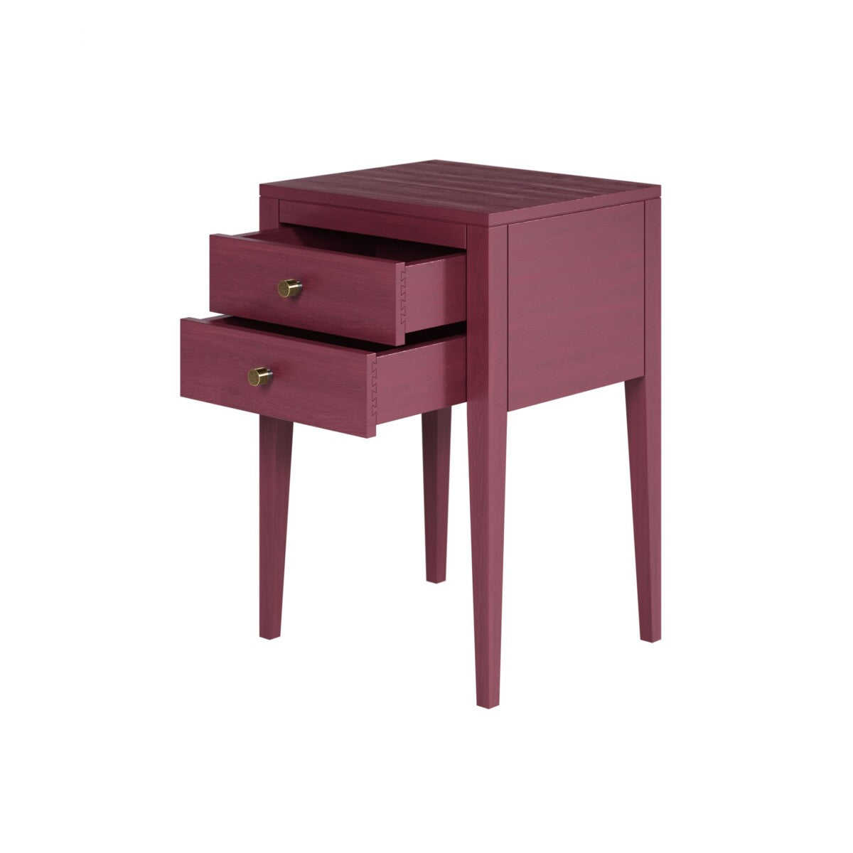 Pablo Bedside Red Two Drawers