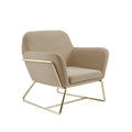 CHARLES ARMCHAIR BEIGE VELVET / BRUSHED GOLD