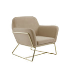 CHARLES ARMCHAIR BEIGE VELVET / BRUSHED GOLD