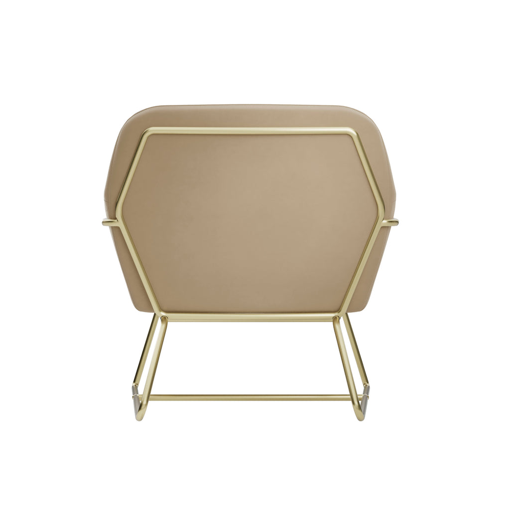 CHARLES ARMCHAIR BEIGE VELVET / BRUSHED GOLD