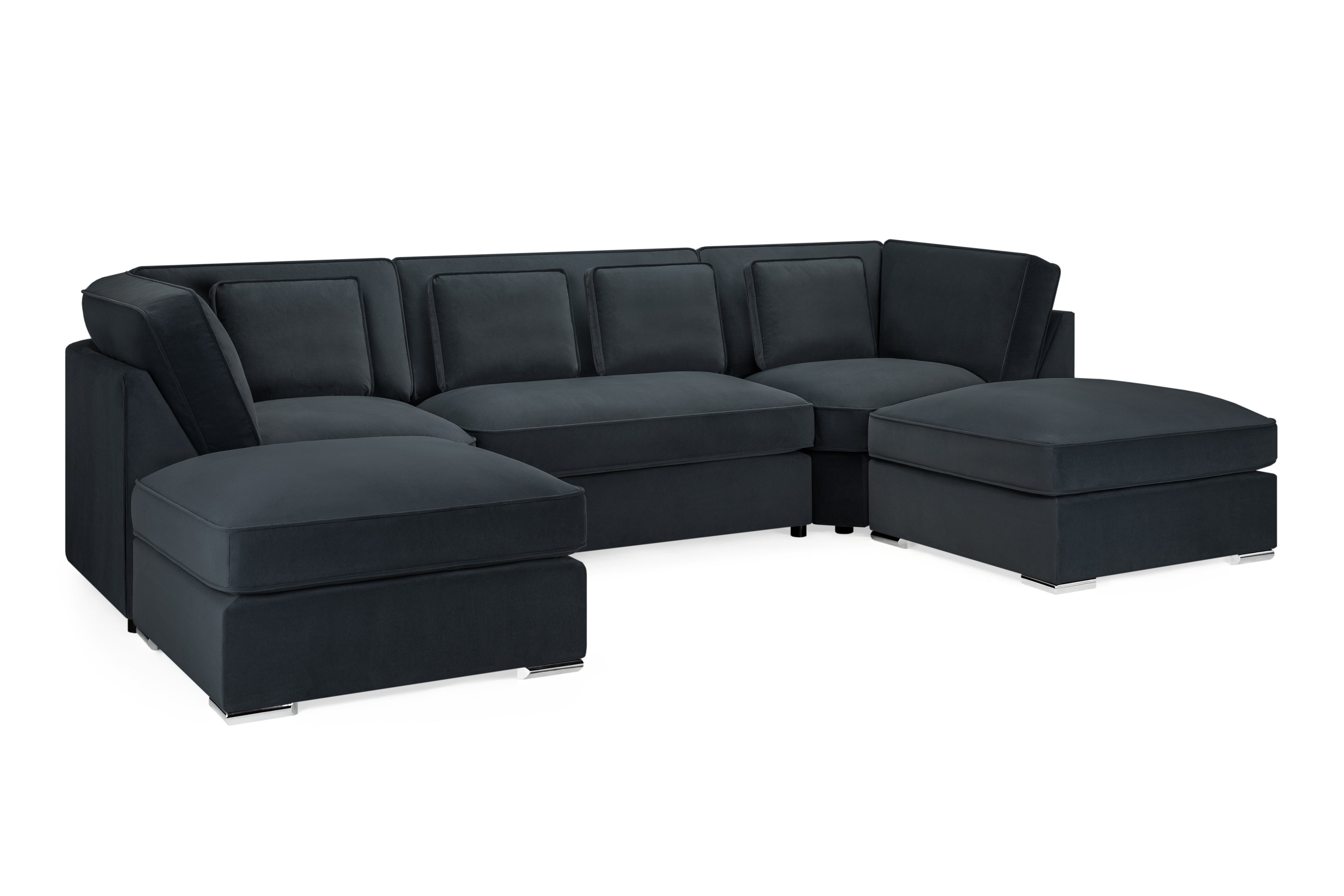 Belgravia Sofa Black U Shape Corner