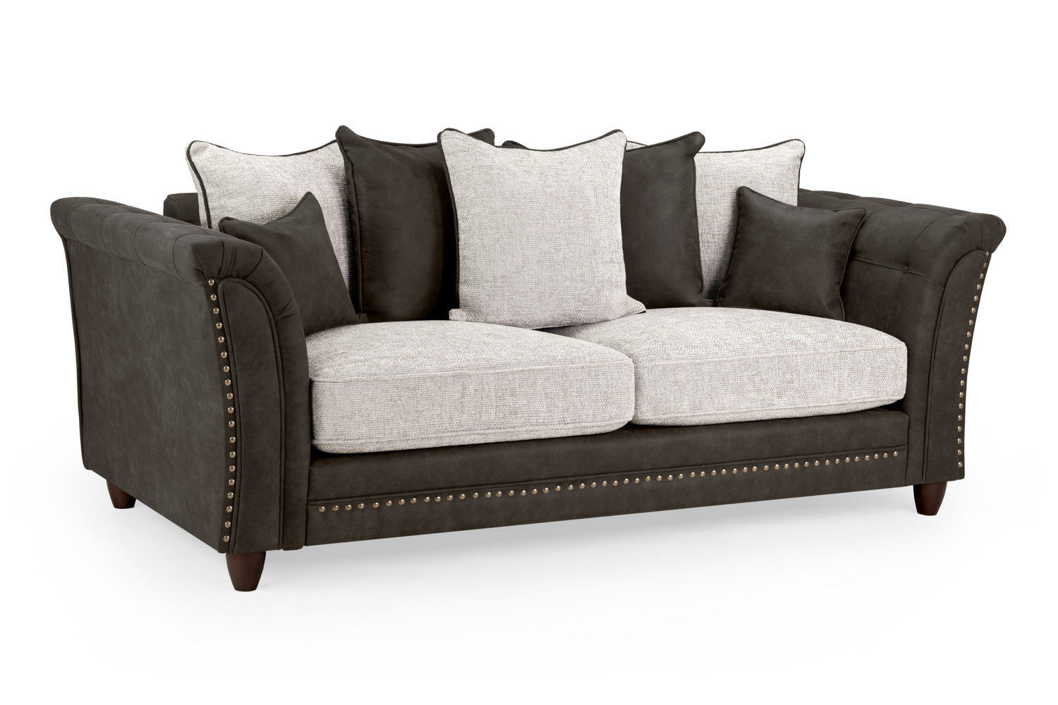 Bella Sofa Scatter Back Grey 3 Seater