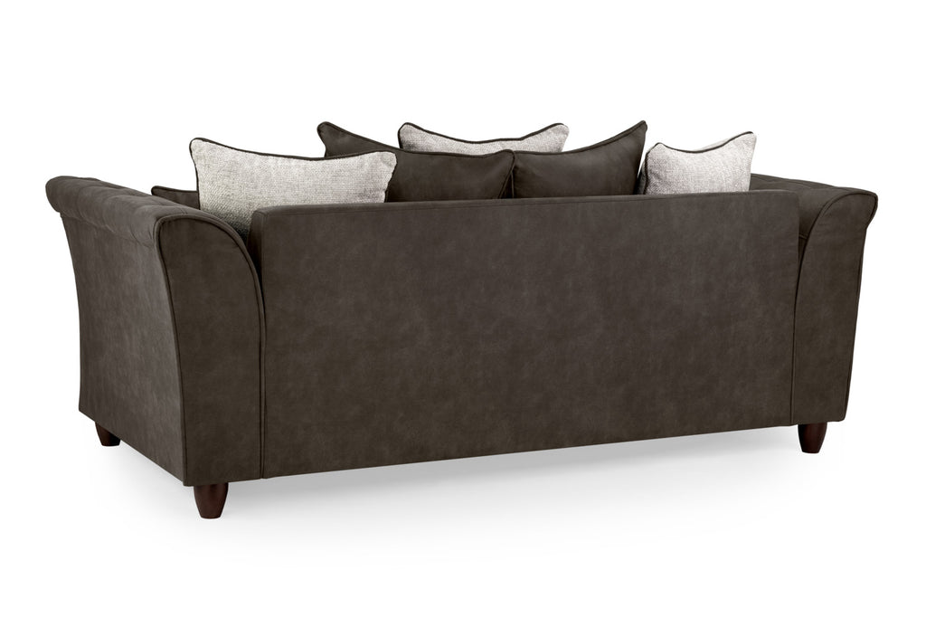 Bella Sofa Scatter Back Grey 3 Seater
