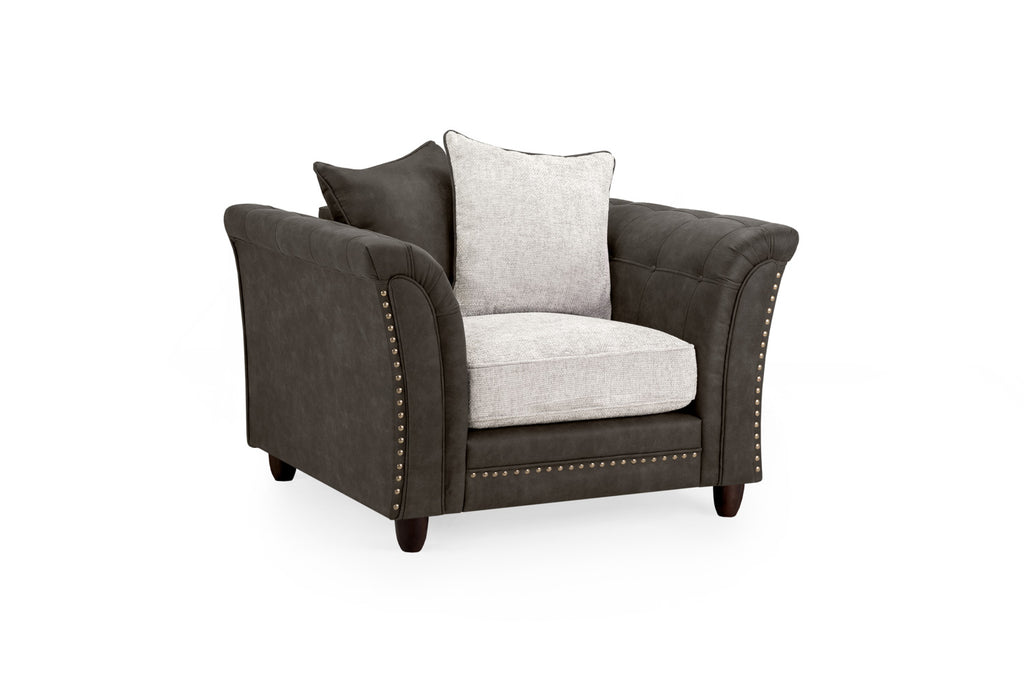 Bella Sofa Scatter Back Grey Armchair
