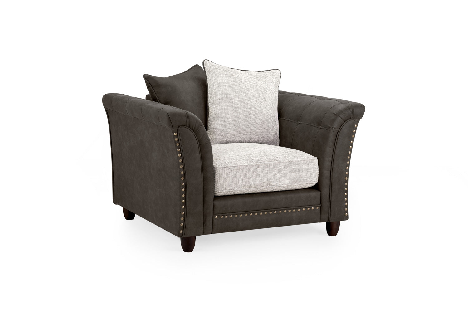 Bella Sofa Scatter Back Grey Armchair