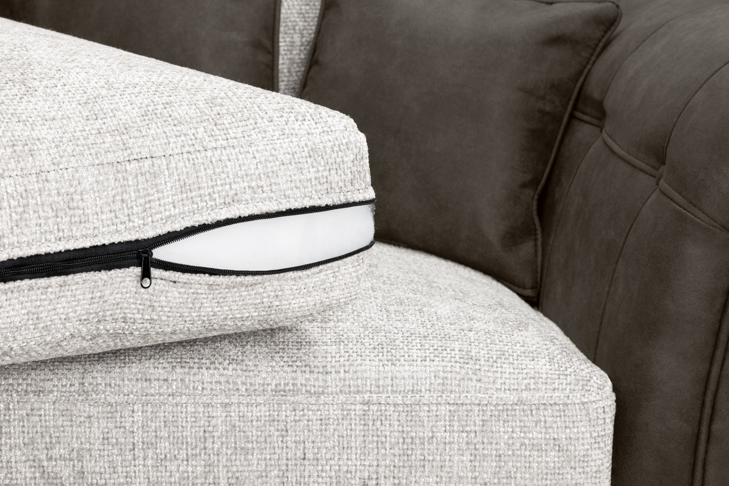 Bella Sofa Scatter Back Grey Armchair
