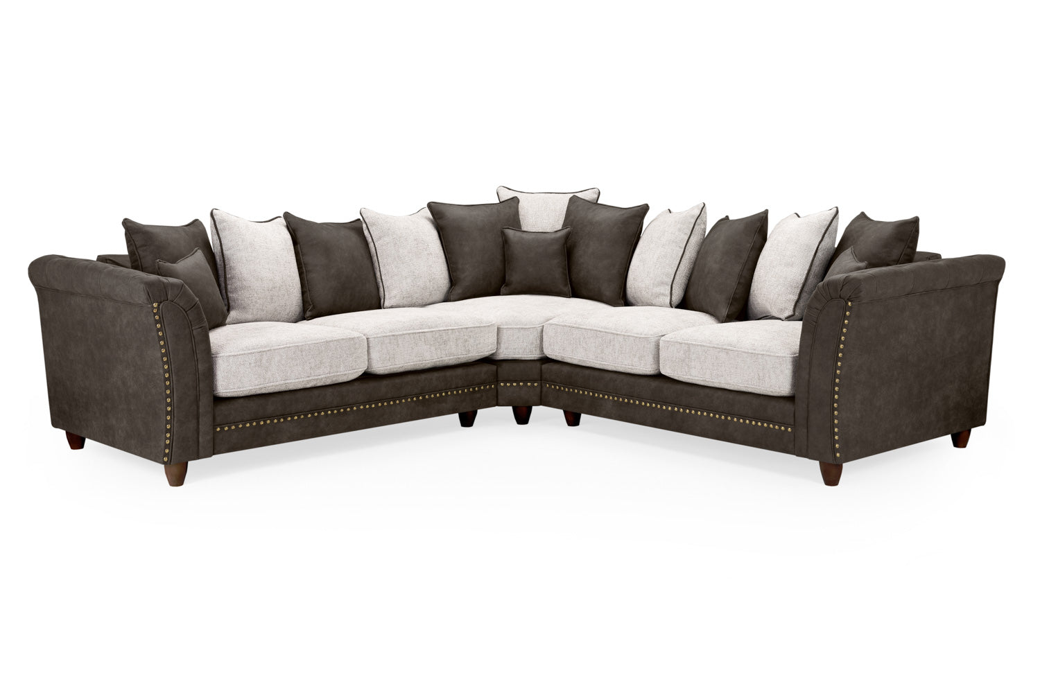Bella Sofa Grey Scatter Back Large Corner