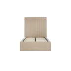 BERLIN BEIGE TALL OTTOMAN SINGLE BED