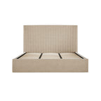 BERLIN BEIGE TALL OTTOMAN SUPER KING SIZE BED