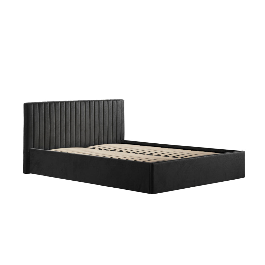 BERLIN BLACK OTTOMAN DOUBLE BED