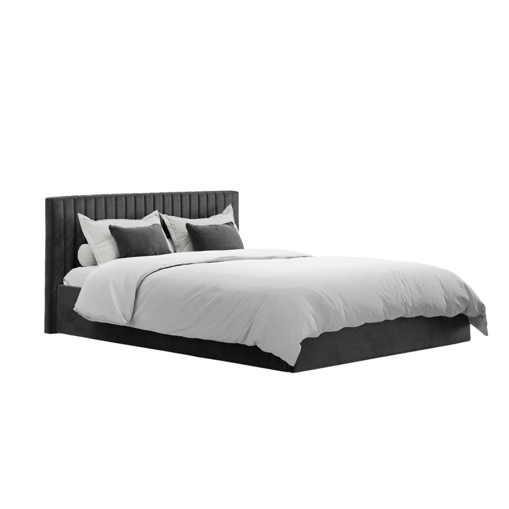 BERLIN BLACK OTTOMAN DOUBLE BED