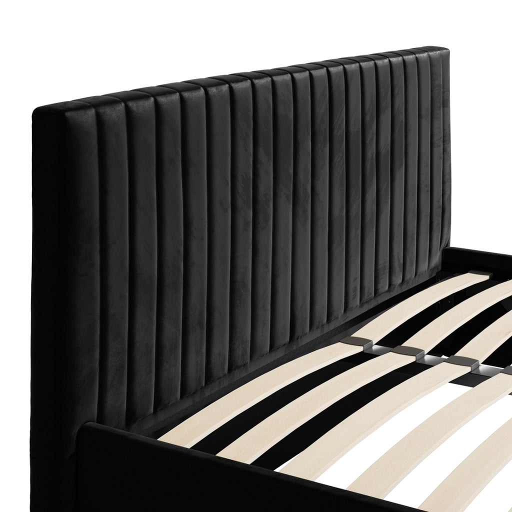 BERLIN BLACK OTTOMAN KING SIZE BED